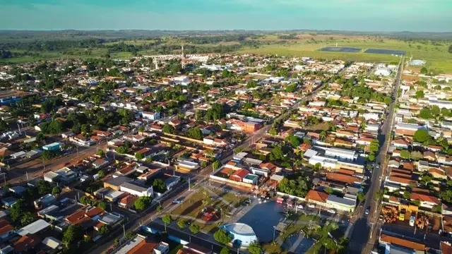 Vista aérea da cidade de Santa Rita do Pardo (Foto: Guilherme Leão)