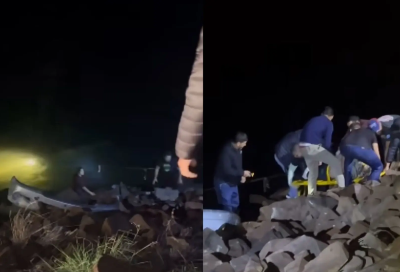 Acidente deixou uma pessoa morta na noite de domingo - Crédito: Reprodução/Castilho News 