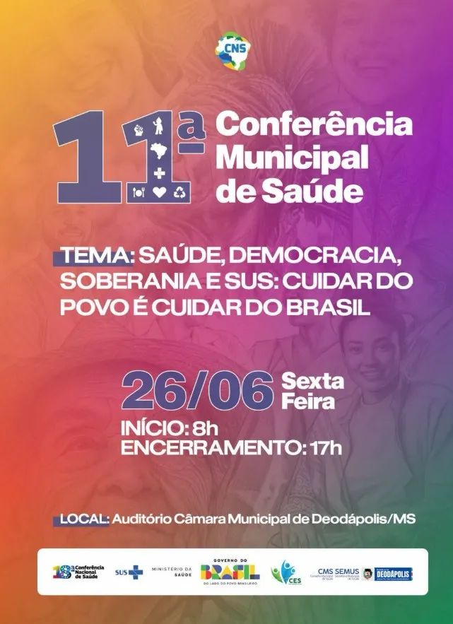 Deodápolis realiza nesta sexta-feira a 11ª Conferência Municipal de Saúde