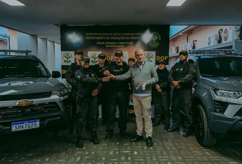 Investimento de R$ 750 mil fortalece a estrutura operacional do Departamento de Operações de Fronteira com três novas caminhonetes 4x4 - Crédito: Divulgação