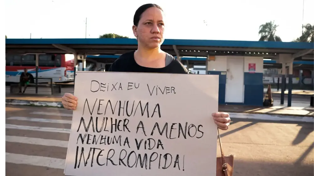 Protesto contra feminicídio. (Foto: Pietra Dorneles/Midiamax)