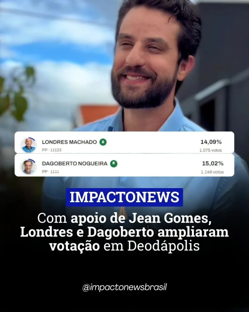 Com apoio de Jean Gomes, Londres e Dagoberto ampliaram votação em Deodápolis
