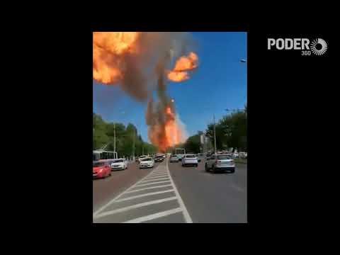 Explosão em posto de combustíveis na Rússia