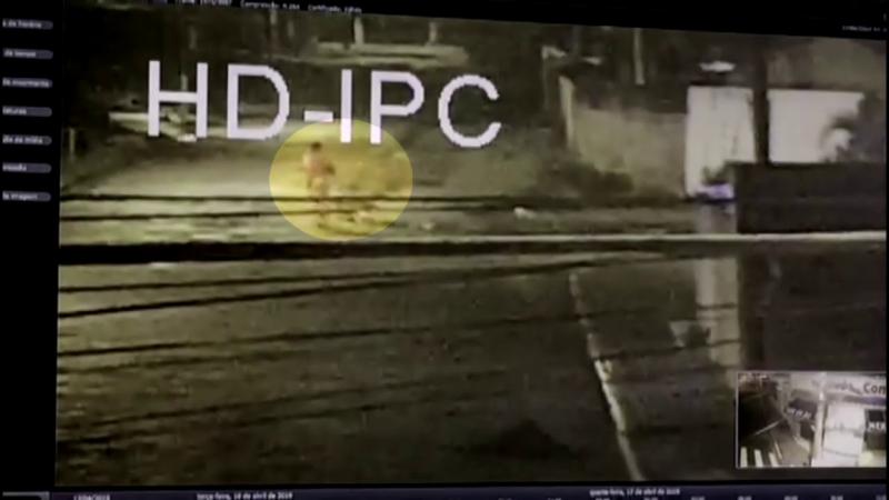 Imagens mostram suspeito carregando Kauani antes de menina ser morta em Mongaguá