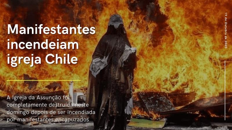 Chile: Igrejas católicas voltam a ser incendiadas