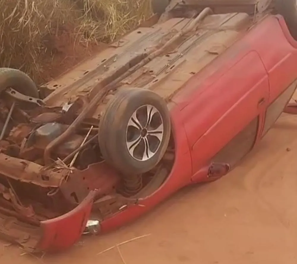 Motorista capota veículo na MS-280 entre Caarapó e aldeia Tey Kuê