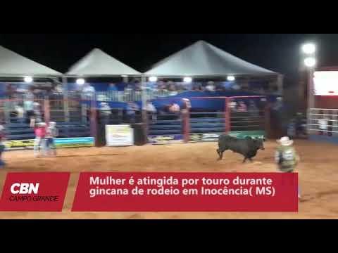 VÍDEO: mulher ‘voa’ após ser atingida por touro em rodeio no interior de MS